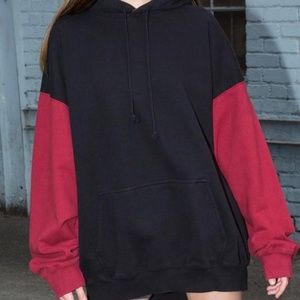 Brandy Melville oversized Black and red Hoodie